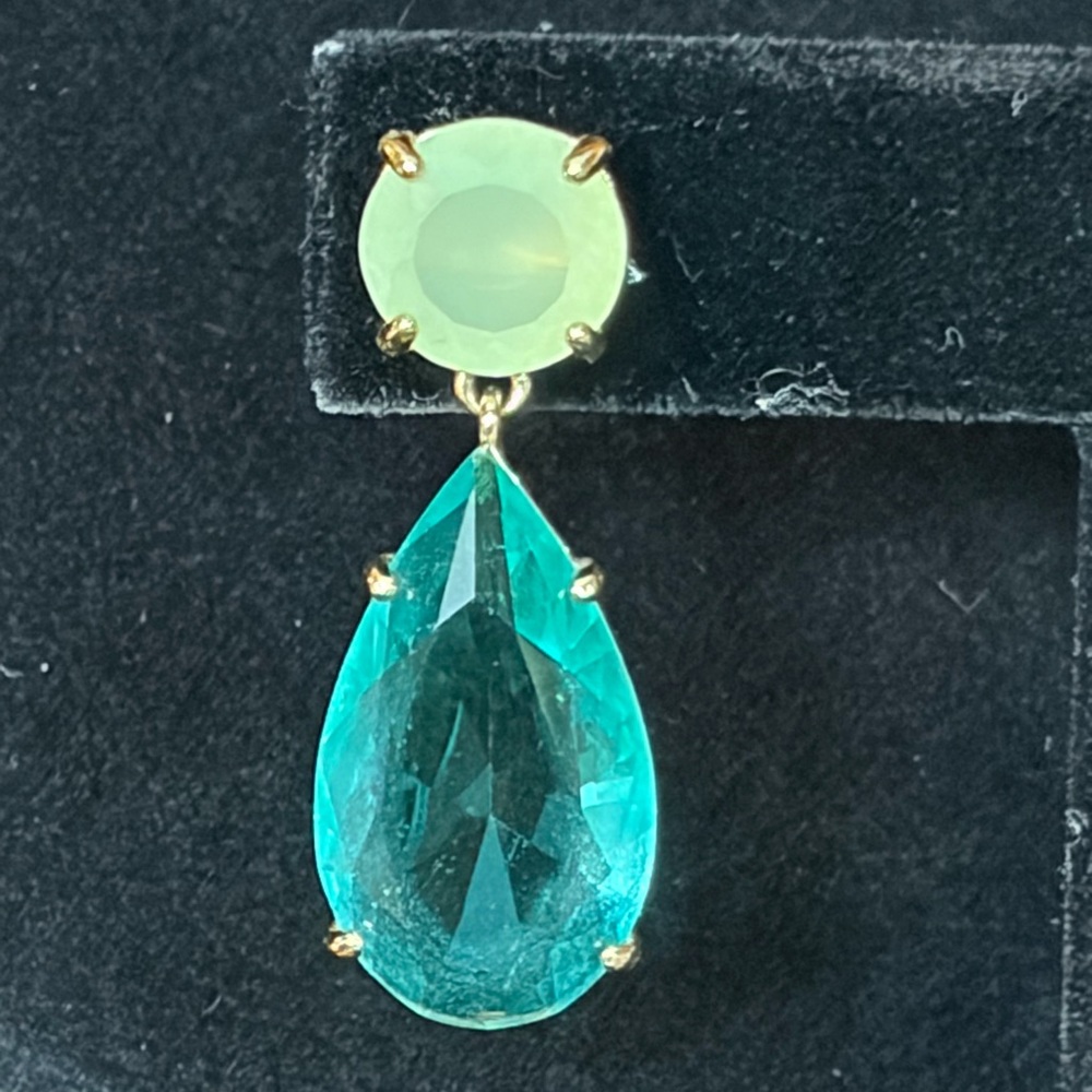 Vintage Lucite Drop Earrings UV Reactive. - Picture 3 of 9